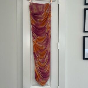 Zara colorful strapless dress size 8